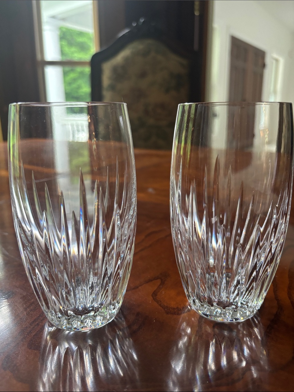 Baccarat Clear Crystal Cut Highball Glasses in Clear